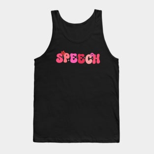 Groovy Speech Pathologist Speech Language Therapy SLP Tank Top